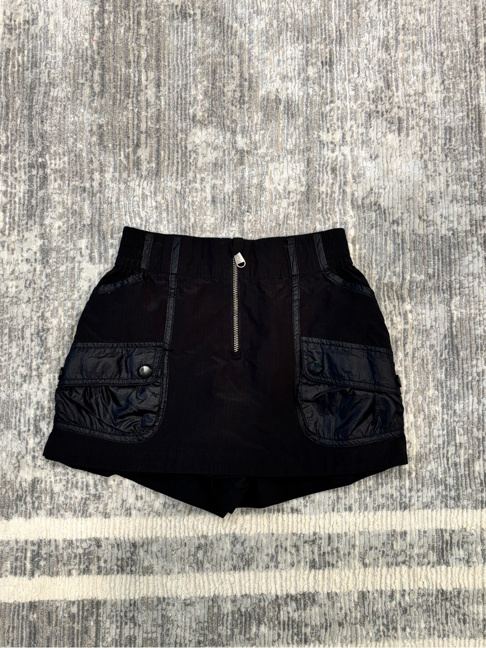 Free People Movement black cargo shorts/ miniskirt